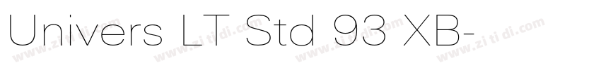 Univers LT Std 93 XB字体转换